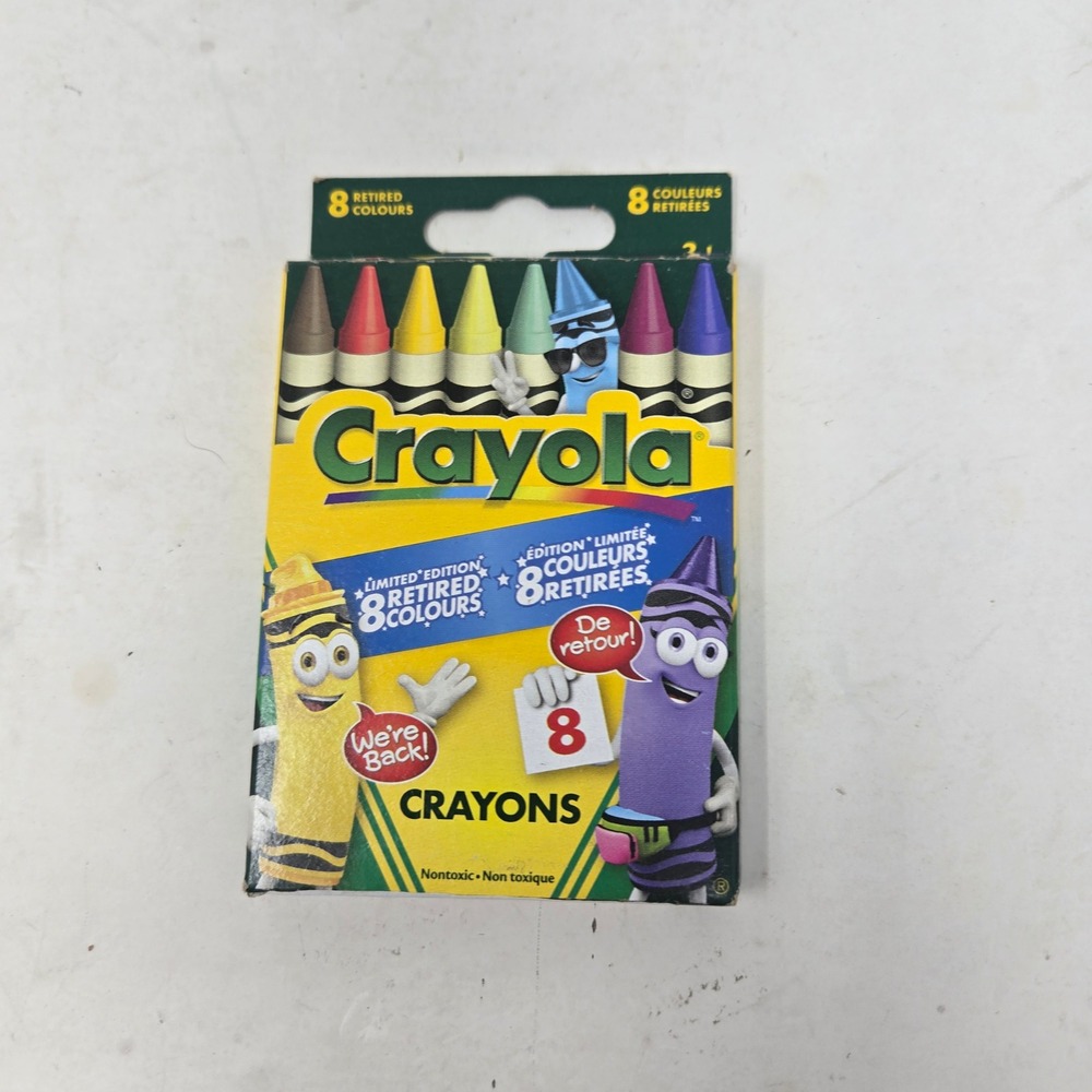 Crayola Limited Edition 8 Retired Colors Crayon Set Dandelion Blizzard Blue 2025